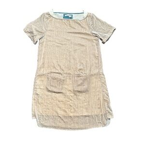 Floreat Champagne Cream Velvet Mini Dress